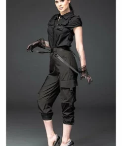Queen Of Darkness Stylish 7/8 Pants With Decorative Ribbon