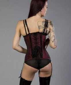 Burleska Sylvie Underbust Steel Boned Corset In Taffeta With Lace 31 Burleska Sylvie Underbust Steel Boned Corset In Taffeta With Lace -Spooky Threads sylvie underbust steel boned corset in taffeta with lace burleska 13 300x