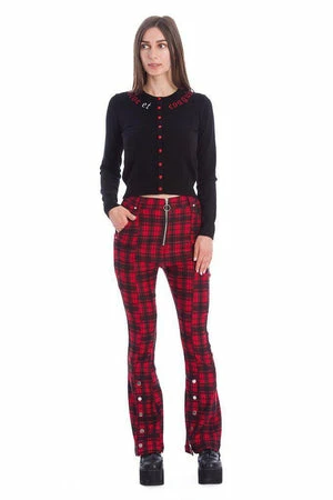 Banned Tartan Night Flare Trousers 4 Banned Tartan Night Flare Trousers - Image 2