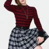 Jawbreaker Teen Spirit Tartan Pleated Skirt -Spooky Threads teen spirit black tartan pleated skirt ska 3734 01.989 300x