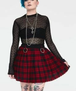 Jawbreaker Teen Spirit Tartan Pleated Skirt 22 Jawbreaker Teen Spirit Tartan Pleated Skirt -Spooky Threads teen spirit red tartan pleated skirt ska 3740 02.995 300x