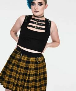 Jawbreaker Teen Spirit Tartan Pleated Skirt 27 Jawbreaker Teen Spirit Tartan Pleated Skirt -Spooky Threads teen spirit yellow tartan pleated skirt ska 3735 01.990 300x