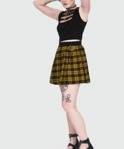 Jawbreaker Teen Spirit Tartan Pleated Skirt 30 Jawbreaker Teen Spirit Tartan Pleated Skirt -Spooky Threads teen spirit yellow tartan pleated skirt ska 3735 03.990 300x