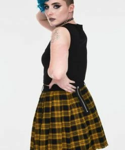 Jawbreaker Teen Spirit Tartan Pleated Skirt 28 Jawbreaker Teen Spirit Tartan Pleated Skirt -Spooky Threads teen spirit yellow tartan pleated skirt ska 3735 05.990 300x