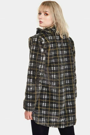 Jawbreaker Teenage Dirtbag Plaid Faux Fur Coat 4 Jawbreaker Teenage Dirtbag Plaid Faux Fur Coat - Image 2