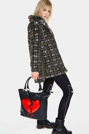 Jawbreaker Teenage Dirtbag Plaid Faux Fur Coat 6 Jawbreaker Teenage Dirtbag Plaid Faux Fur Coat - Image 4