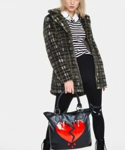 Jawbreaker Teenage Dirtbag Plaid Faux Fur Coat