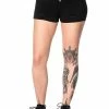 Banned Trashed & Ragged Shorts -Spooky Threads trashed ragged shorts banned 300x