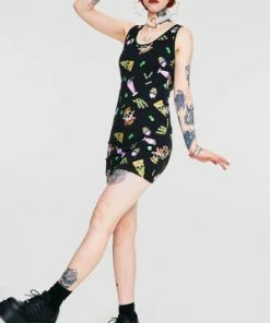 Jawbreaker Twisted Fast Food Cut Out Dress -Spooky Threads twisted fast food cut out dress jawbreaker 3 300x
