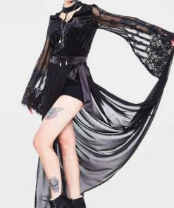 Jawbreaker Vamped Chiffon Coordinate Skirt -Spooky Threads vamped chiffon coordinate skirt jawbreaker 4 300x