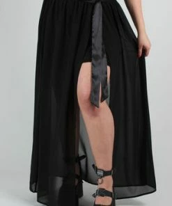 Jawbreaker Vamped Chiffon Coordinate Skirt -Spooky Threads vamped chiffon coordinate skirt jawbreaker 8 300x