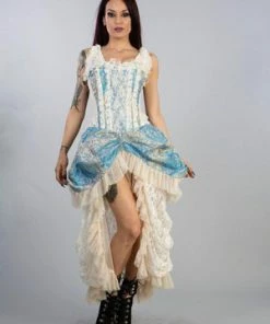 Burleska Versailles Corset Dress In Jacquard -Spooky Threads versailles corset dress in jacquard burleska 7 300x