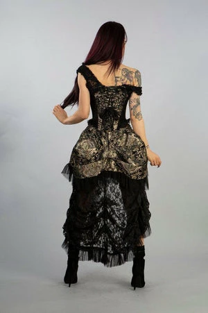 Burleska Versailles Corset Dress King Brocade With Black Lace 8 Burleska Versailles Corset Dress King Brocade With Black Lace - Image 6