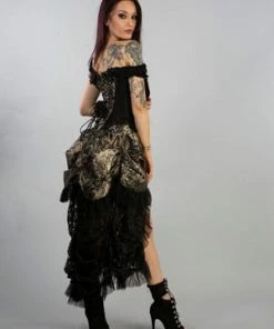 Burleska Versailles Corset Dress King Brocade With Black Lace 15 Burleska Versailles Corset Dress King Brocade With Black Lace -Spooky Threads versailles corset dress king brocade with black lace burleska 7 300x