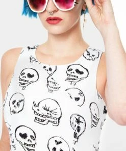 Jawbreaker Vertex Skulls Dress -Spooky Threads vertex skulls dress jawbreaker 3 300x