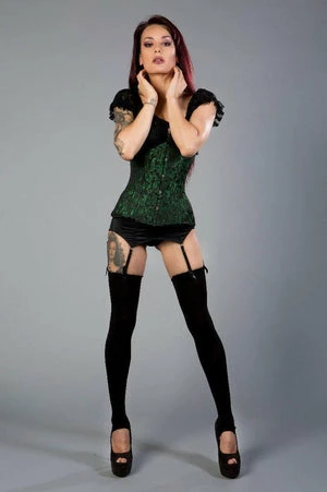 Burleska Victorian Double Steel Boned Underbust Corset In Scroll Brocade 6 Burleska Victorian Double Steel Boned Underbust Corset In Scroll Brocade - Image 4