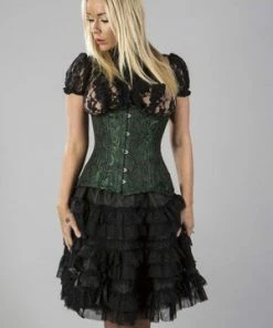 Burleska Victorian Double Steel Boned Underbust Corset In Scroll Brocade 16 Burleska Victorian Double Steel Boned Underbust Corset In Scroll Brocade -Spooky Threads victorian double steel boned underbust corset in scroll brocade burleska 6 300x