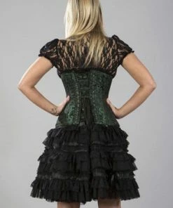 Burleska Victorian Double Steel Boned Underbust Corset In Scroll Brocade 17 Burleska Victorian Double Steel Boned Underbust Corset In Scroll Brocade -Spooky Threads victorian double steel boned underbust corset in scroll brocade burleska 7 300x