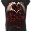 Spiral We Bleed Together - Turnup Sleeve Loosefit Tee -Spooky Threads we bleed together turnup sleeve loosefit tee spiral 300x