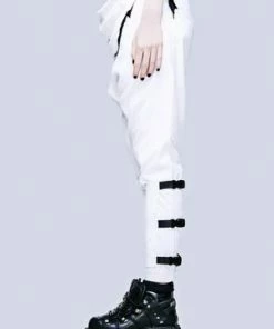 Long Clothing White Clip Pants - Unisex -Spooky Threads white clip pants unisex long clothing 4 300x