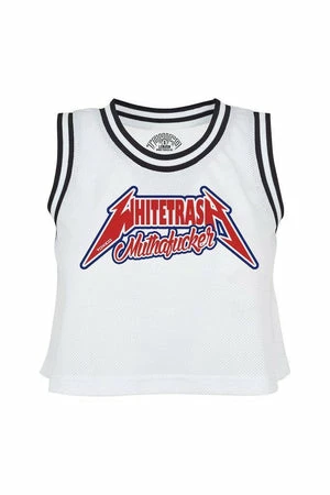 Toxico Whitetrash Metal Crop Mesh Vest 4 Toxico Whitetrash Metal Crop Mesh Vest - Image 2