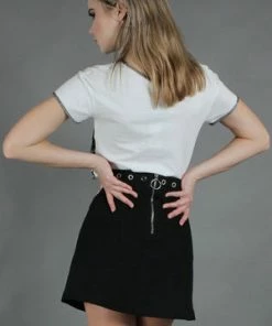 Jawbreaker Wild West Eyelet Skirt -Spooky Threads wild west eyelet skirt jawbreaker 7 300x