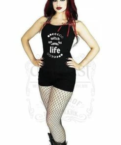 Dr Faust Witch Life Women's Black Vest - Sarai