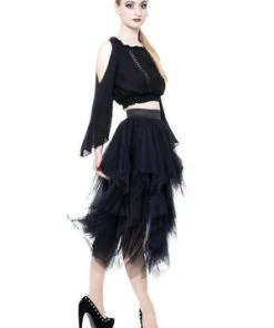 Queen Of Darkness Witch-Look Skirt -Spooky Threads witch look skirt queen of darkness 3 300x