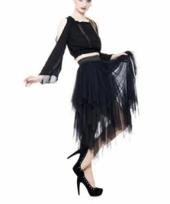 Queen Of Darkness Witch-Look Skirt -Spooky Threads witch look skirt queen of darkness 4 300x