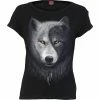 Spiral Wolf Chi - Boatneck Cap Sleeve Top Black 1 Spiral Wolf Chi - Boatneck Cap Sleeve Top Black -Spooky Threads wolf chi boatneck cap sleeve top black spiral 300x