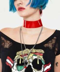 Jawbreaker Zombie Burger Lace Panel Top -Spooky Threads zombie burger lace panel top jawbreaker 5 300x